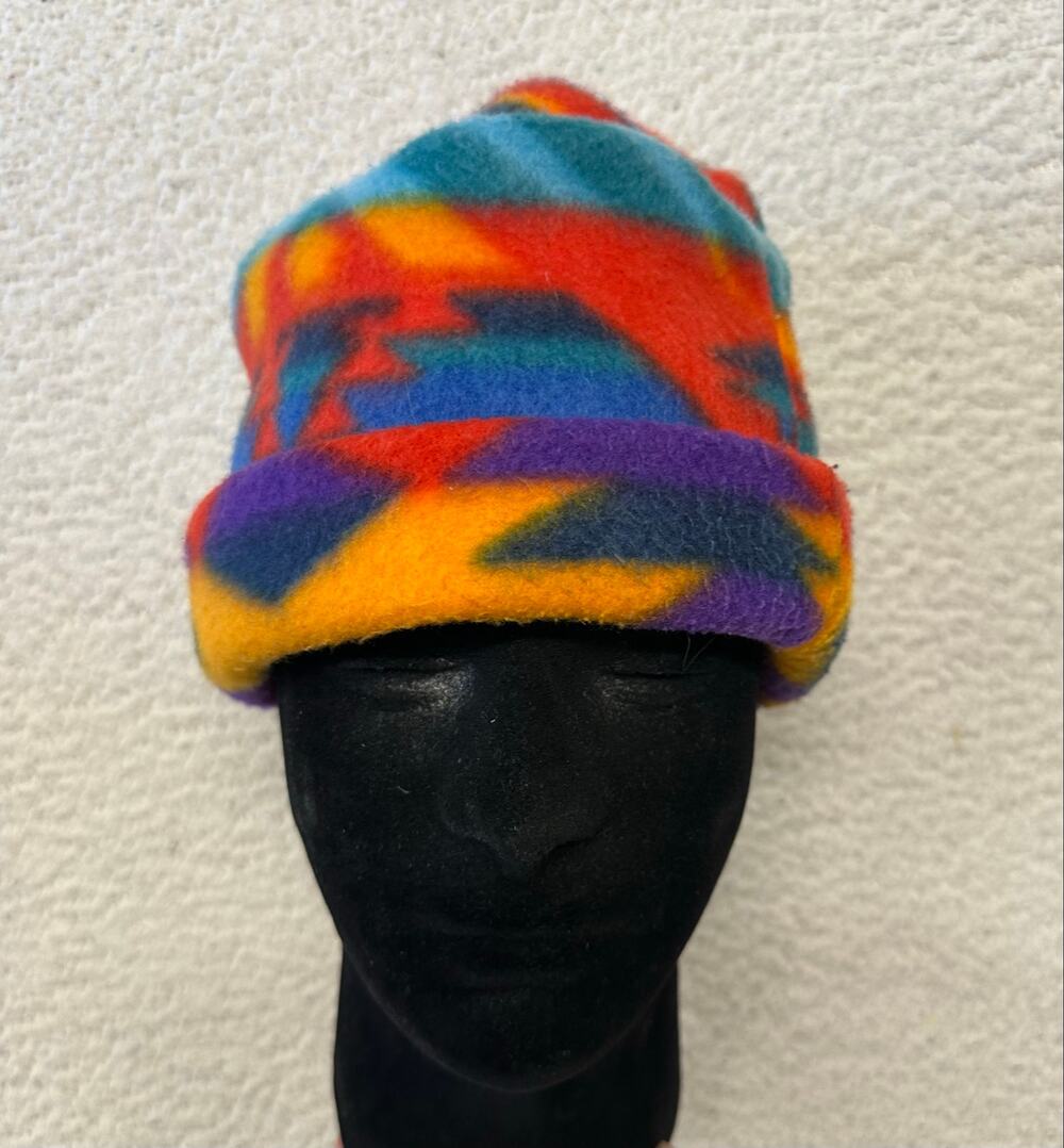 Vintage 1980s Fleece Beanie Hat Small / Medium